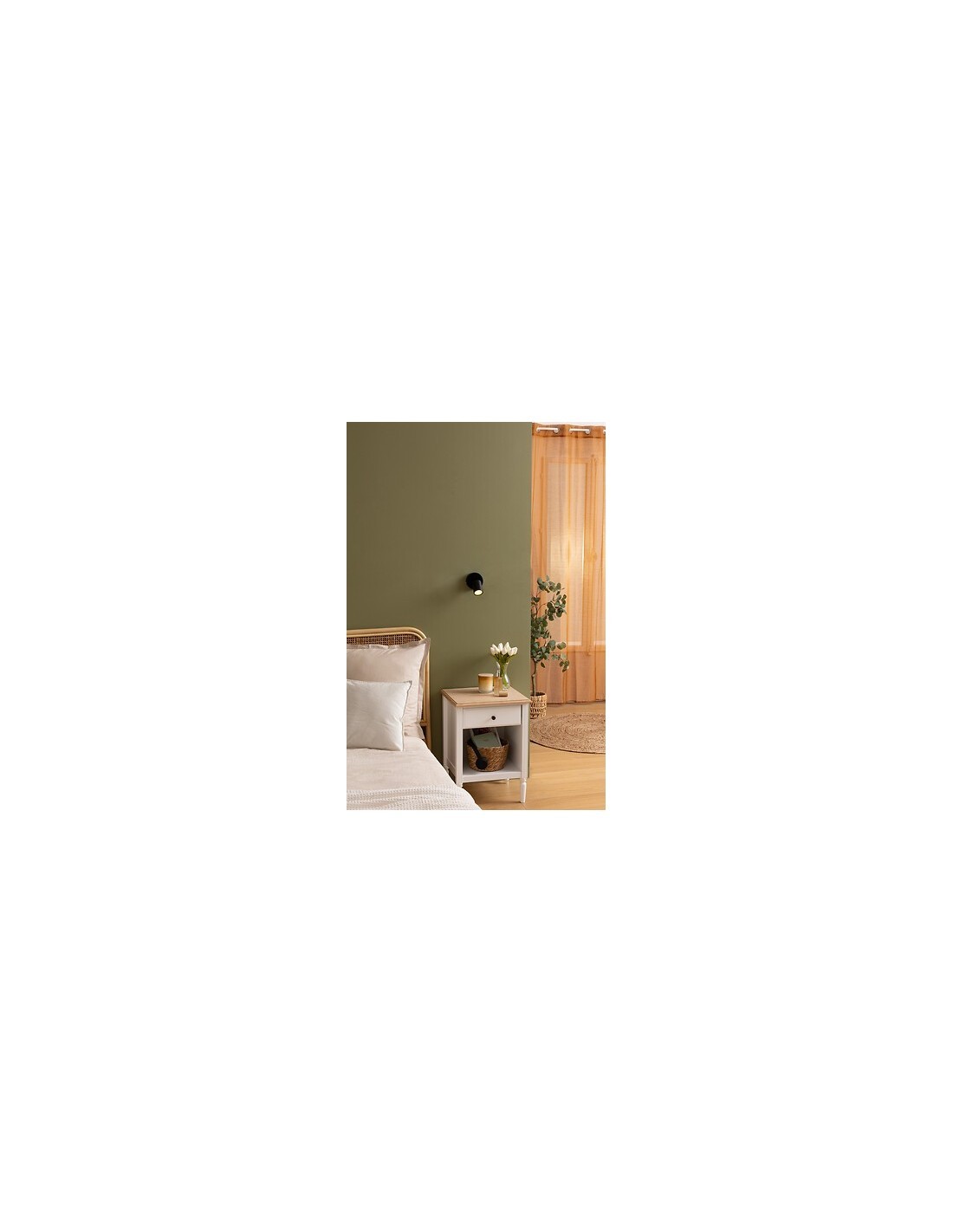 Applique Vico metallo nero diametro 10,5 cm, spot orientabile