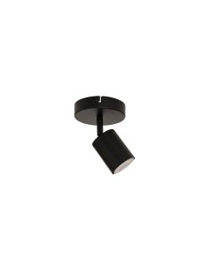 Applique Vico metallo nero diametro 10,5 cm, spot orientabile
