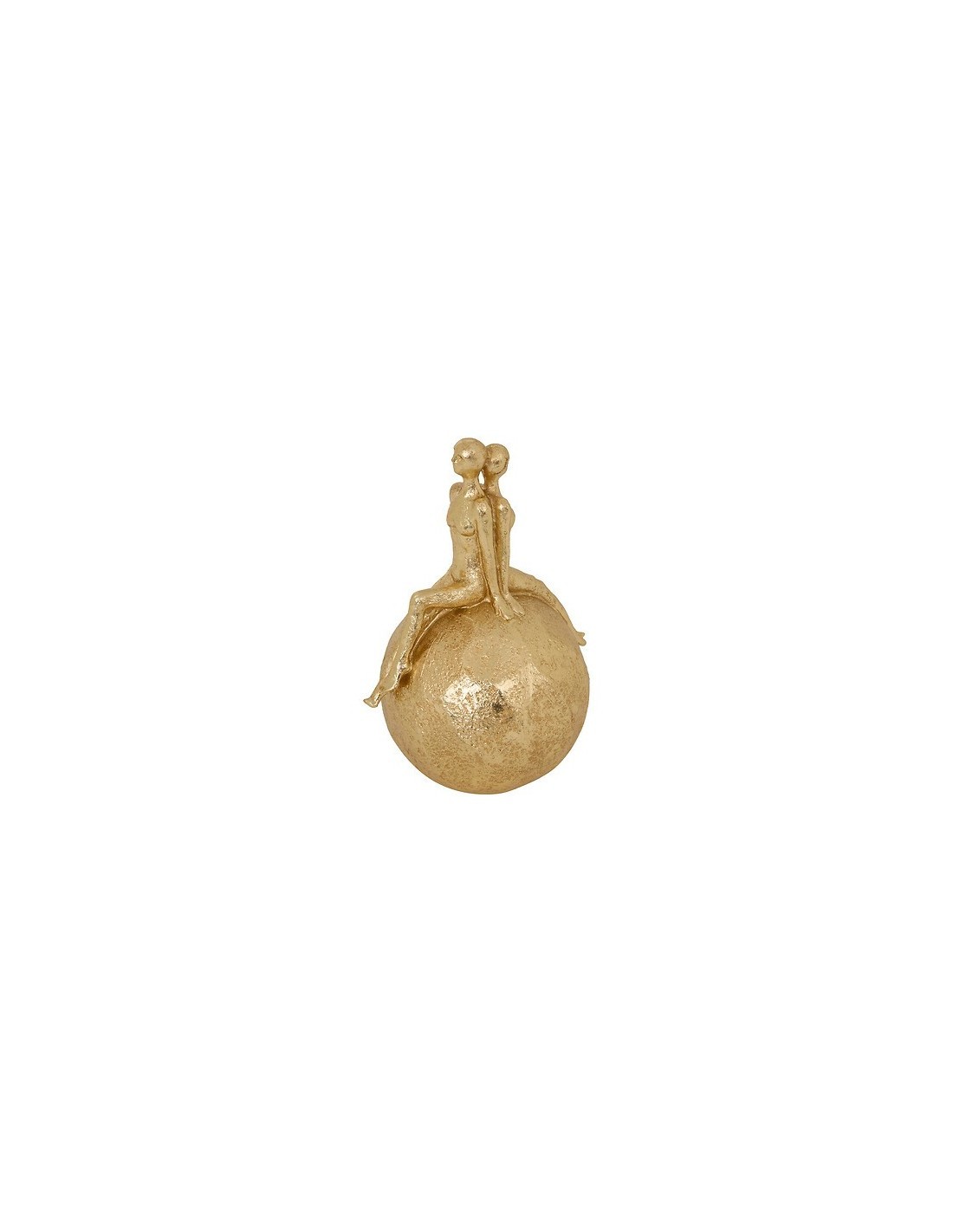 Statua famiglia Hapi, L. 16,5 cm, P. 13 cm, H. 22,5 cm, resina dorata
