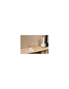 Set 3 statue donne, Aby, L. 6,5 cm, P. 5 cm, H. 11,5 cm, resina beige