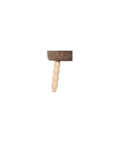 Sgabello d’appoggio, Spolo, D. 38 cm, H. 39 cm, ciniglia tonka, marron