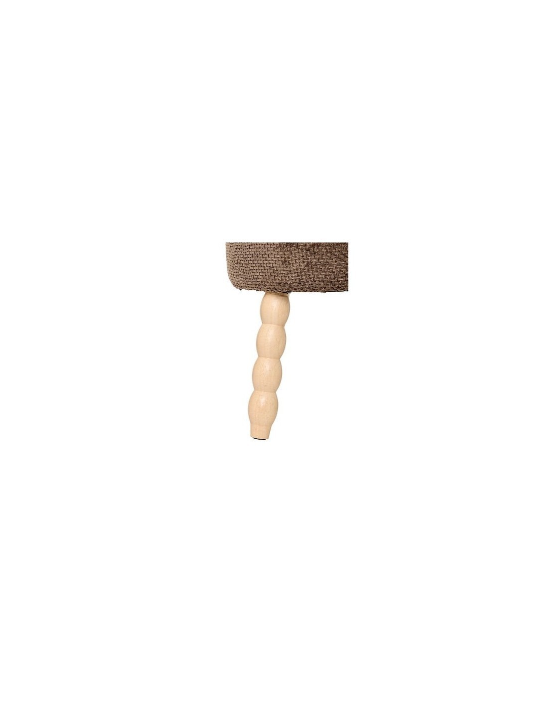 Sgabello d’appoggio, Spolo, D. 38 cm, H. 39 cm, ciniglia tonka, marron