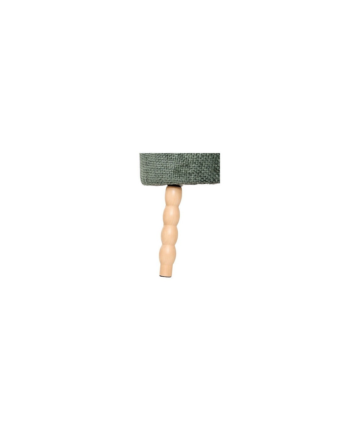 Sgabello d’appoggio, Spolo, D. 38 cm, H. 39 cm, ciniglia verde cedro