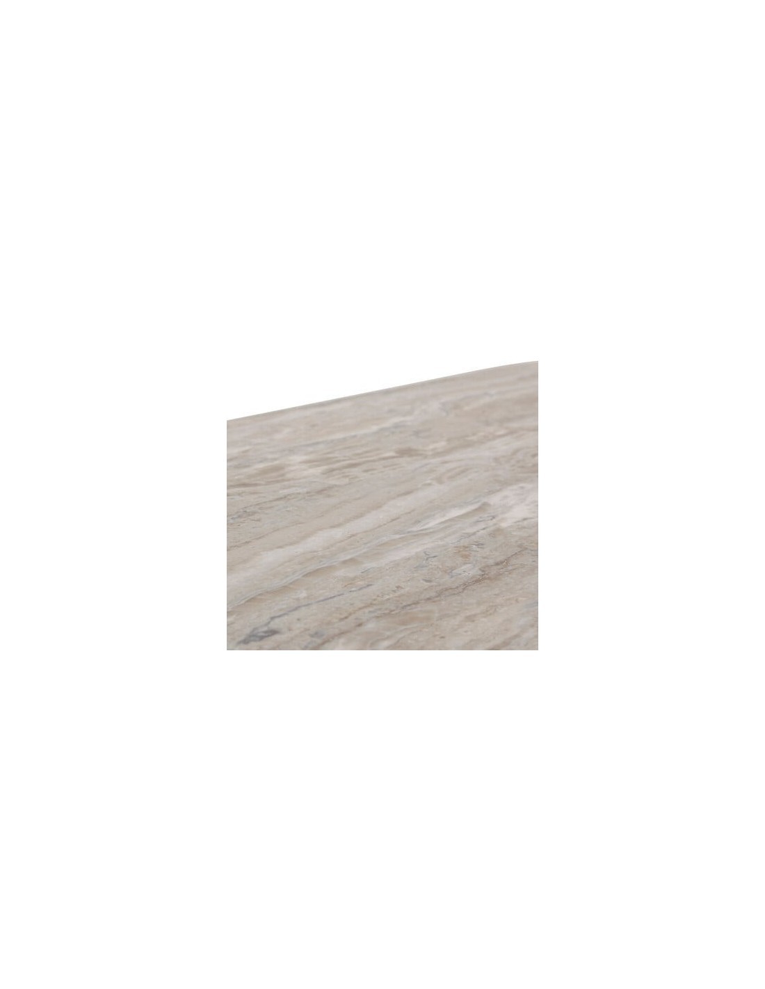 Consolle Tusco, L. 140 cm, P. 34 cm, A. 79,5 cm, metallo, MDF effetto marmo, nero