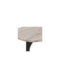 Consolle Tusco, L. 140 cm, P. 34 cm, A. 79,5 cm, metallo, MDF effetto marmo, nero