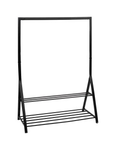 5five – Appendiabiti Athena in Metallo a 2 Livelli, Nero, 121×56×167 cm