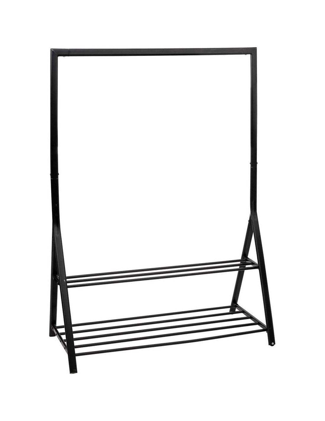 5five – Appendiabiti Athena in Metallo a 2 Livelli, Nero, 121×56×167 cm