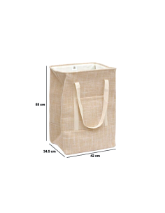 PORTABIANCHERIA 206944 POLIESTERE 70LT BEIGE 42X34X55CM