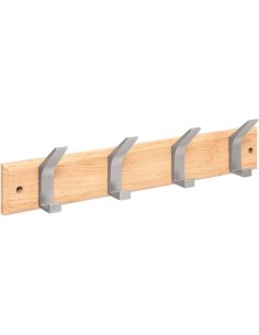 Patere in legno e metallo 4 teste 5five naturale