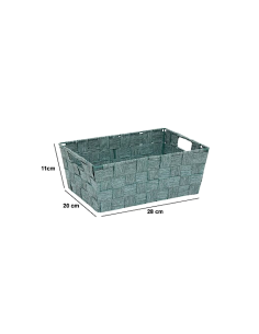 CESTINO 211420C LISE VERDE 28X20X11CM POLIESTERE/METALLO