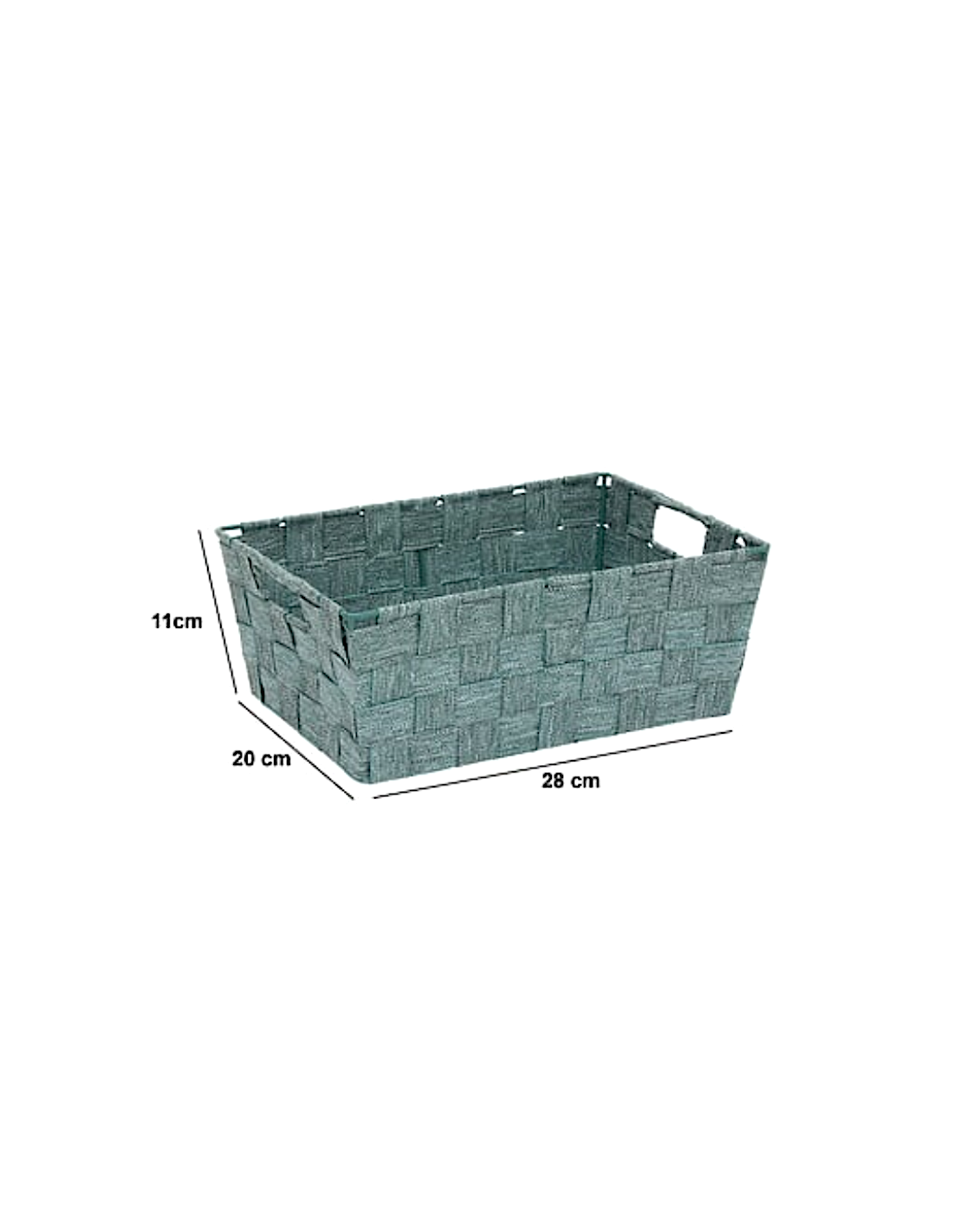 CESTINO 211420C LISE VERDE 28X20X11CM POLIESTERE/METALLO