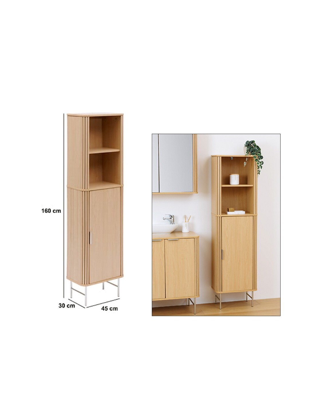 MOBILE BAGNO 213310 LIORA 45X30X160CM MDF/LEGNO