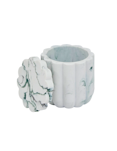 CONTENITORE 213324 MARBY 9X9CM RESINA BIANCO