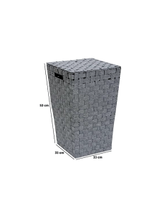 PORTABIANCHERIA 213342A LISE GRIGIO 33X33X53CM POLIESTERE