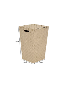 PORTABIANCHERIA 213342B LISE BEIGE 33X33X53CM POLIESTERE