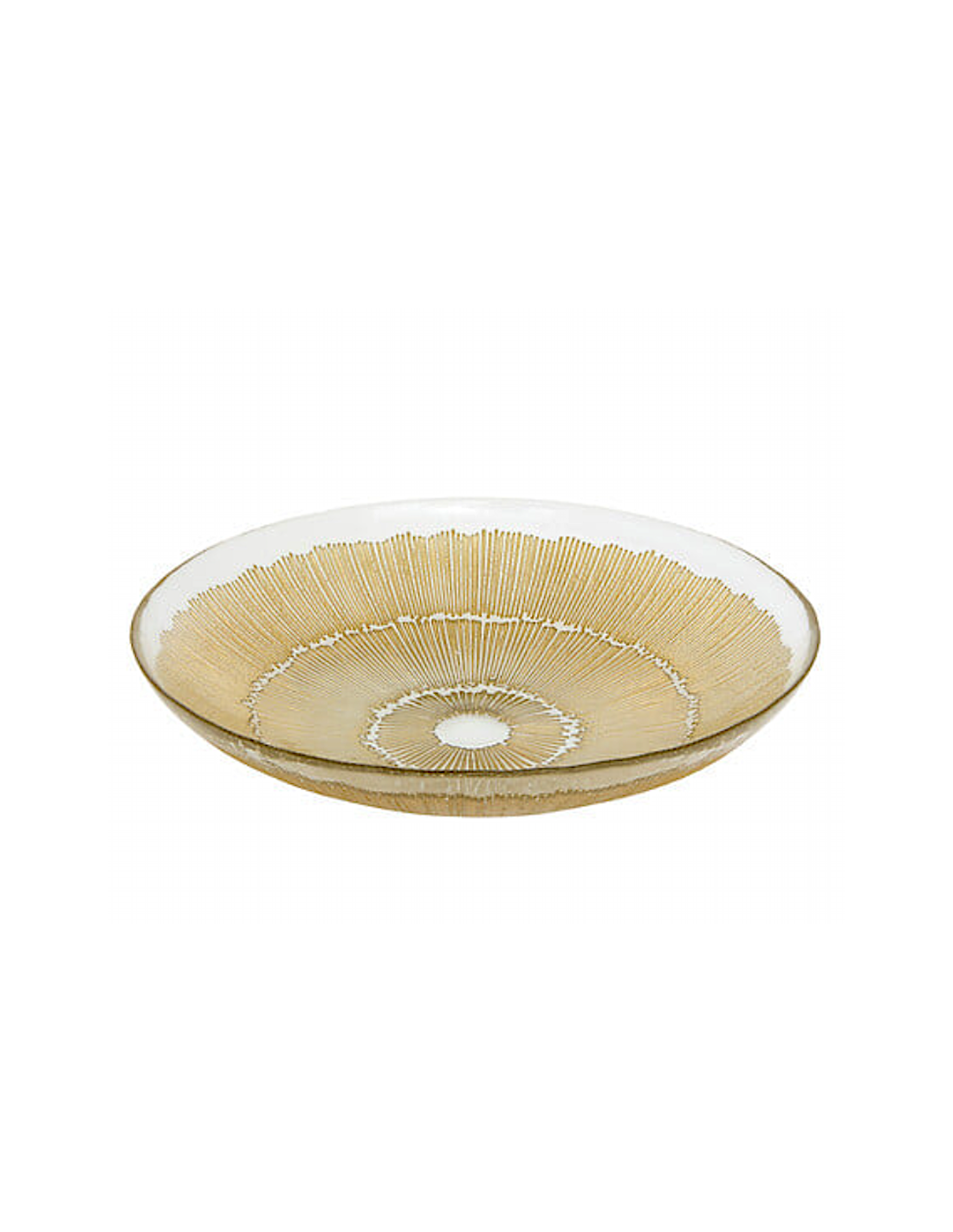 Piatto da portata Celeste in vetro dorato diam. 30 cm