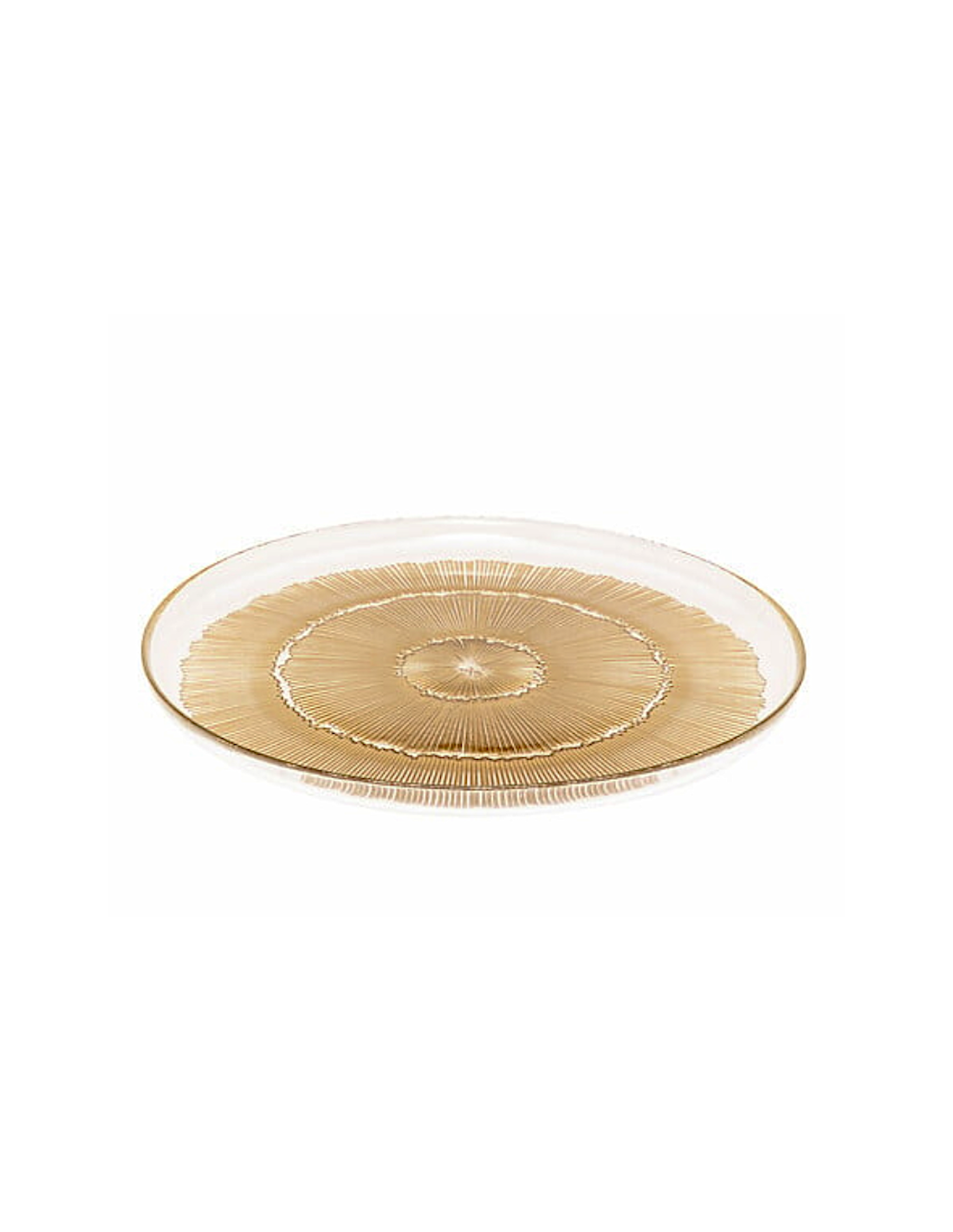 SOTTOPIATTO 203476 CELESTE 33CM VETRO DORATO