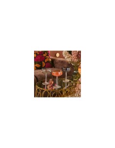 Set 6 coppe champagne Lucia in vetro D. 10,5 x A. 15 cm