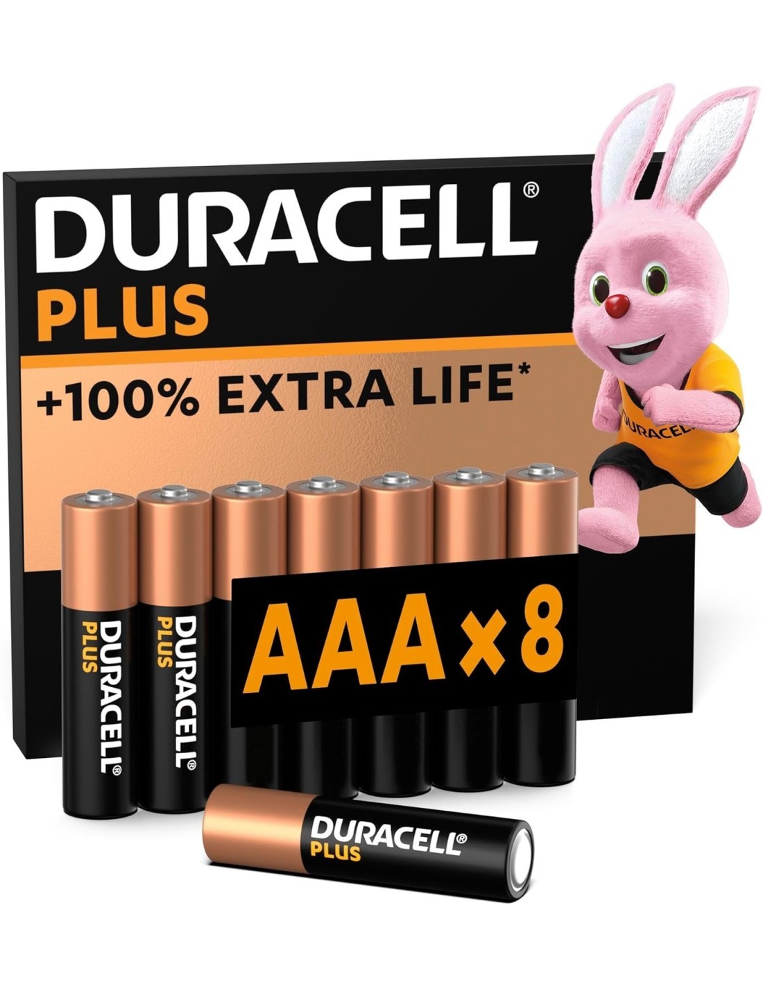 Duracell Plus Power Boost AAA Ministilo – Confezione da 8 Batterie Alcaline 1,5V