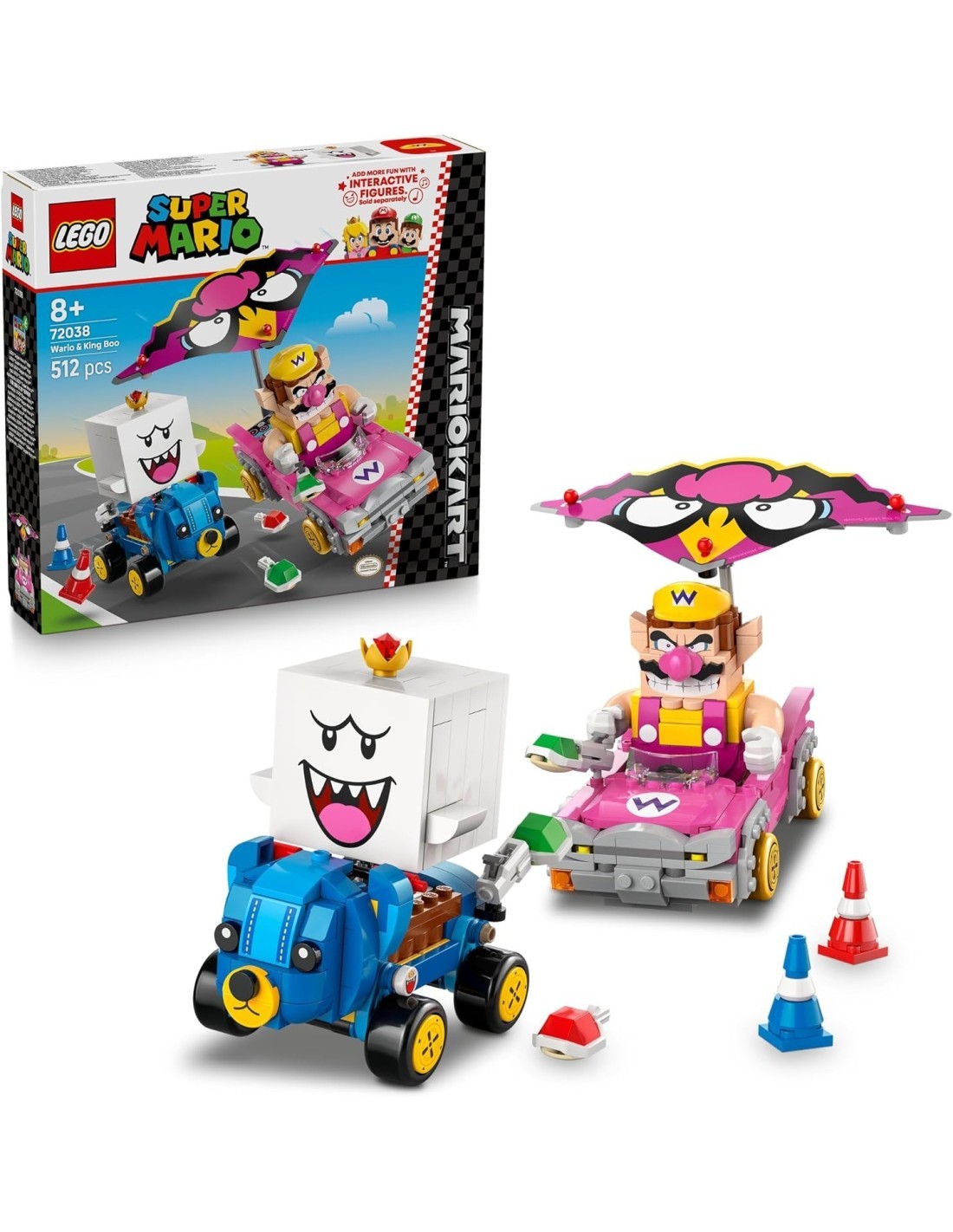 LEGO 72038 Super Mario Mario Kart – Wario e Re Boo