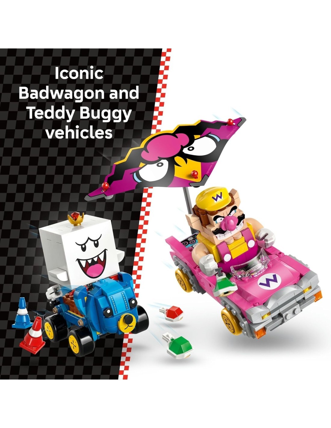 LEGO 72038 Super Mario Mario Kart – Wario e Re Boo
