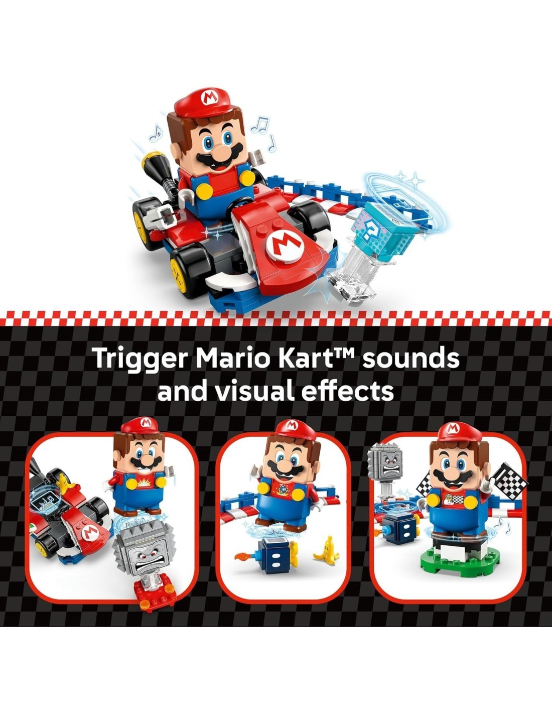 LEGO 72043 Super Mario Mario Kart Mario Interattivo e Kart Standard