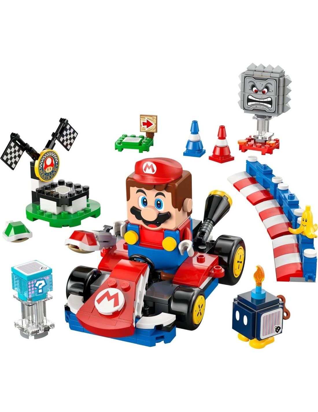 LEGO 72043 Super Mario Mario Kart Mario Interattivo e Kart Standard