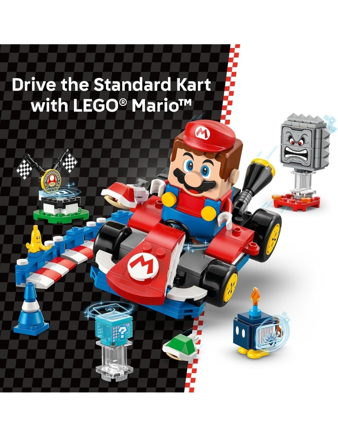 LEGO 72043 Super Mario Mario Kart Mario Interattivo e Kart Standard