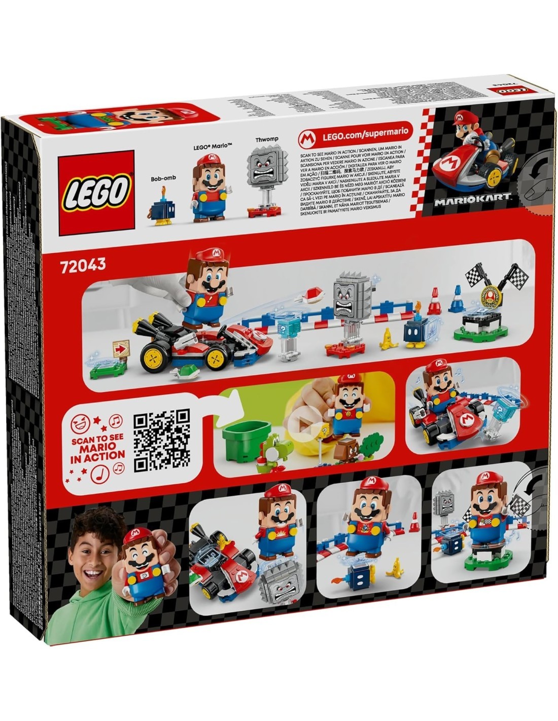 LEGO 72043 Super Mario Mario Kart Mario Interattivo e Kart Standard