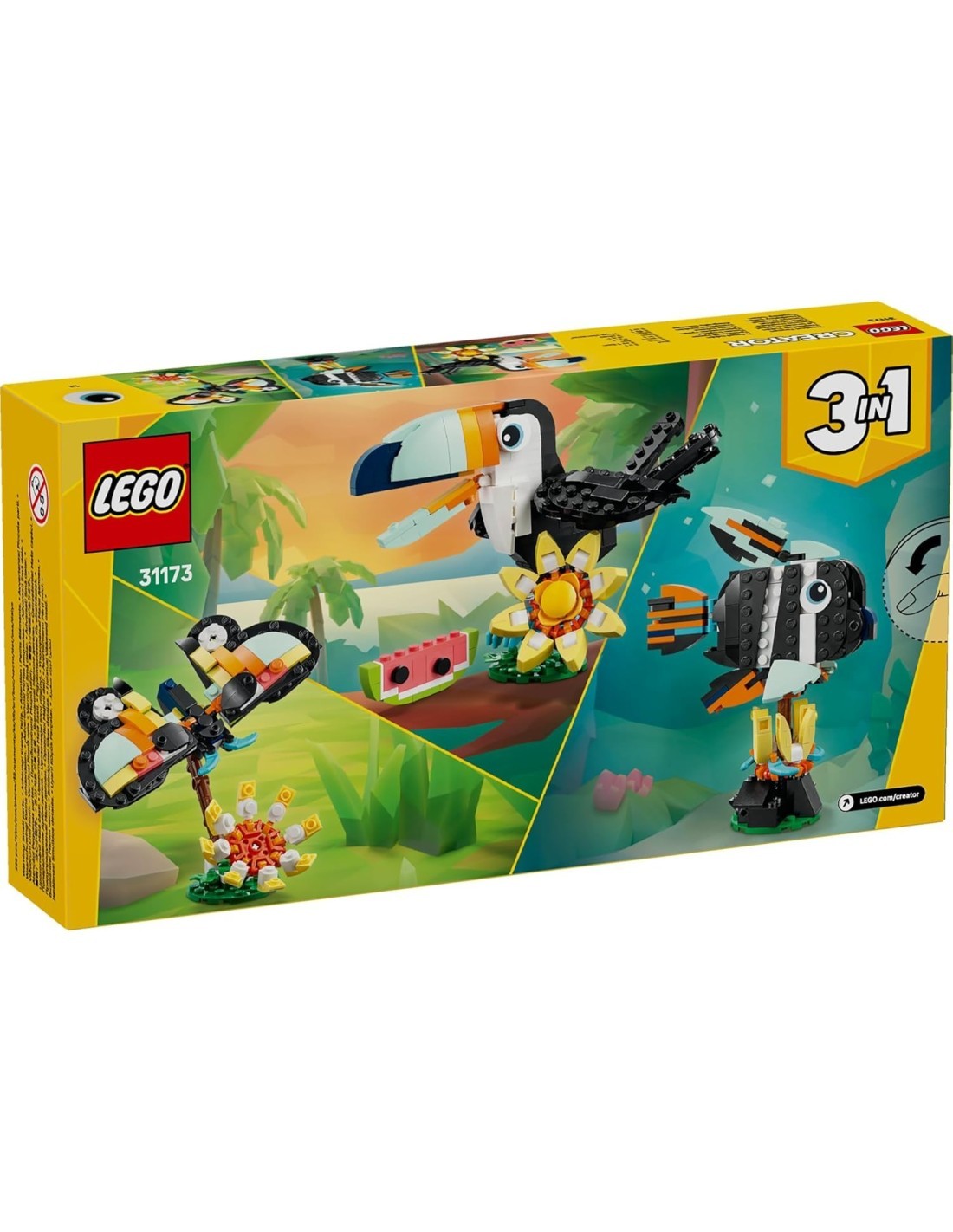 LEGO 31173 Creator 3 in 1 Animali Selvatici: Tucano Tropicale