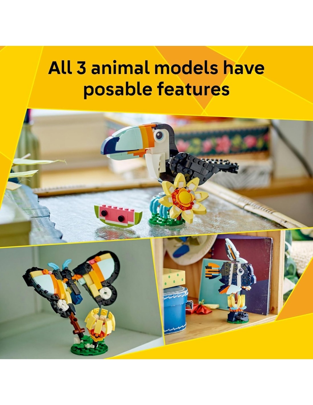 LEGO 31173 Creator 3 in 1 Animali Selvatici: Tucano Tropicale