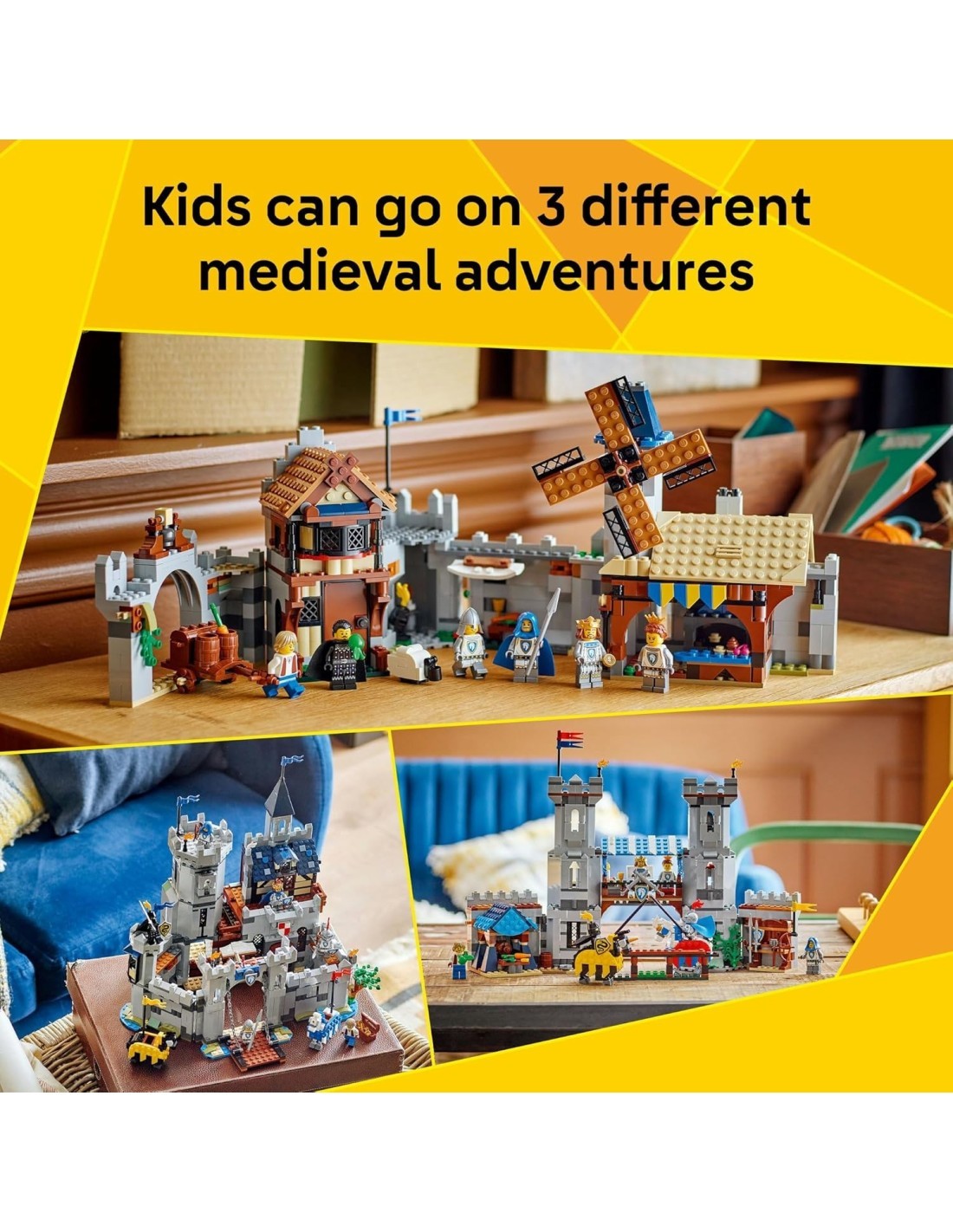 LEGO 31168 Creator Castello del Cavaliere Medievale | Set 3 in 1 Medievale