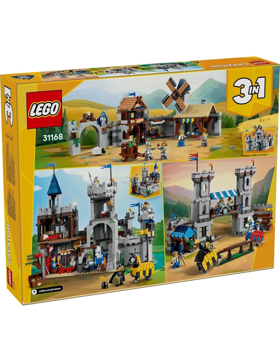 LEGO 31168 Creator Castello del Cavaliere Medievale | Set 3 in 1 Medievale