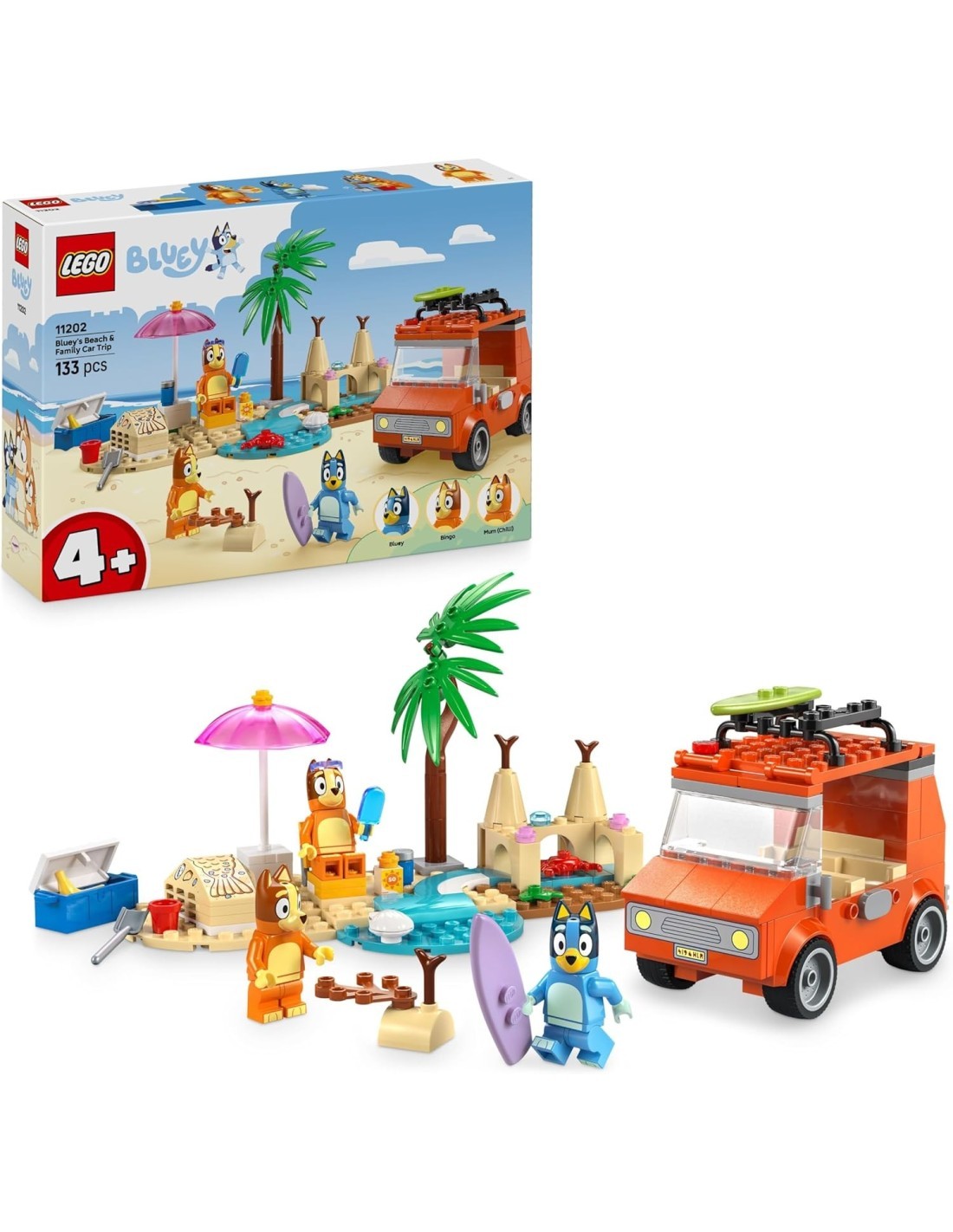 LEGO 11202 Bluey Vacanza sulla Spiaggia della Famiglia di Bluey
