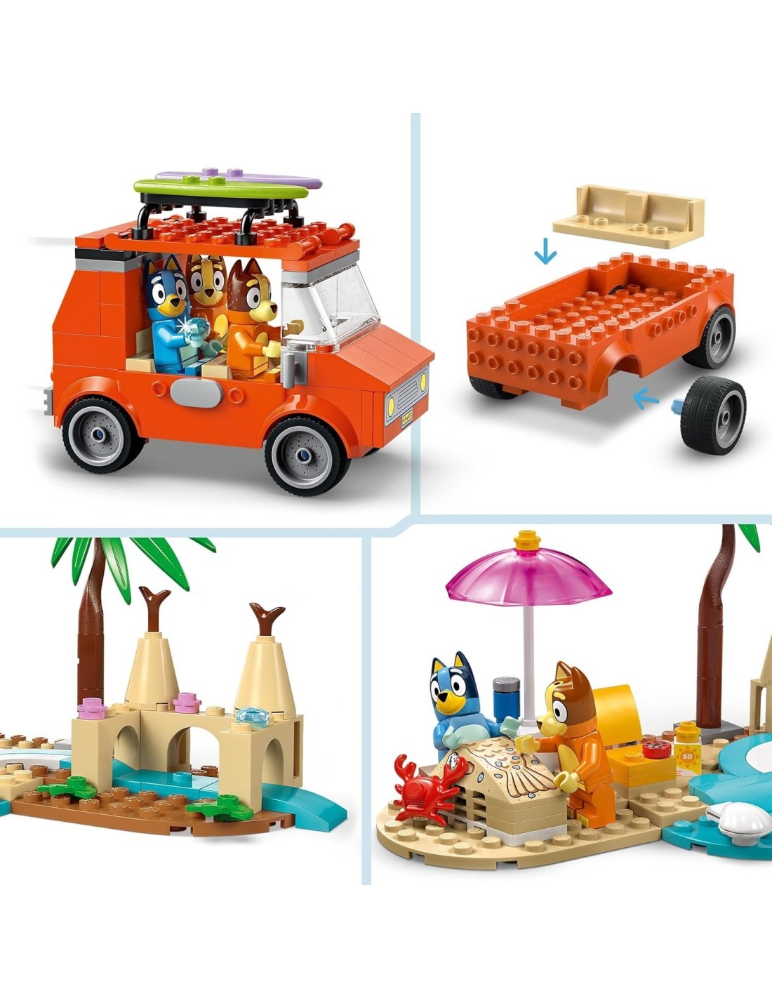 LEGO 11202 Bluey Vacanza sulla Spiaggia della Famiglia di Bluey
