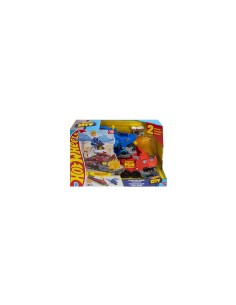 Hot Wheels City Ultra Drag Haul - Camion Trasportatore con Draghi e Pista