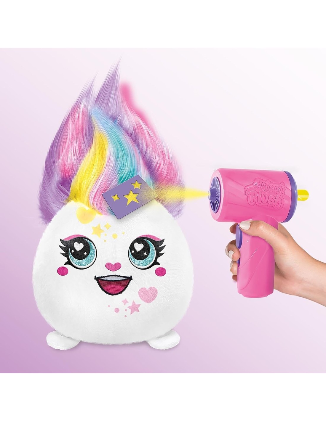 Rocco Giocattoli Airbrush Plush Ciuffamici – Playset Parrucchiere Creativo