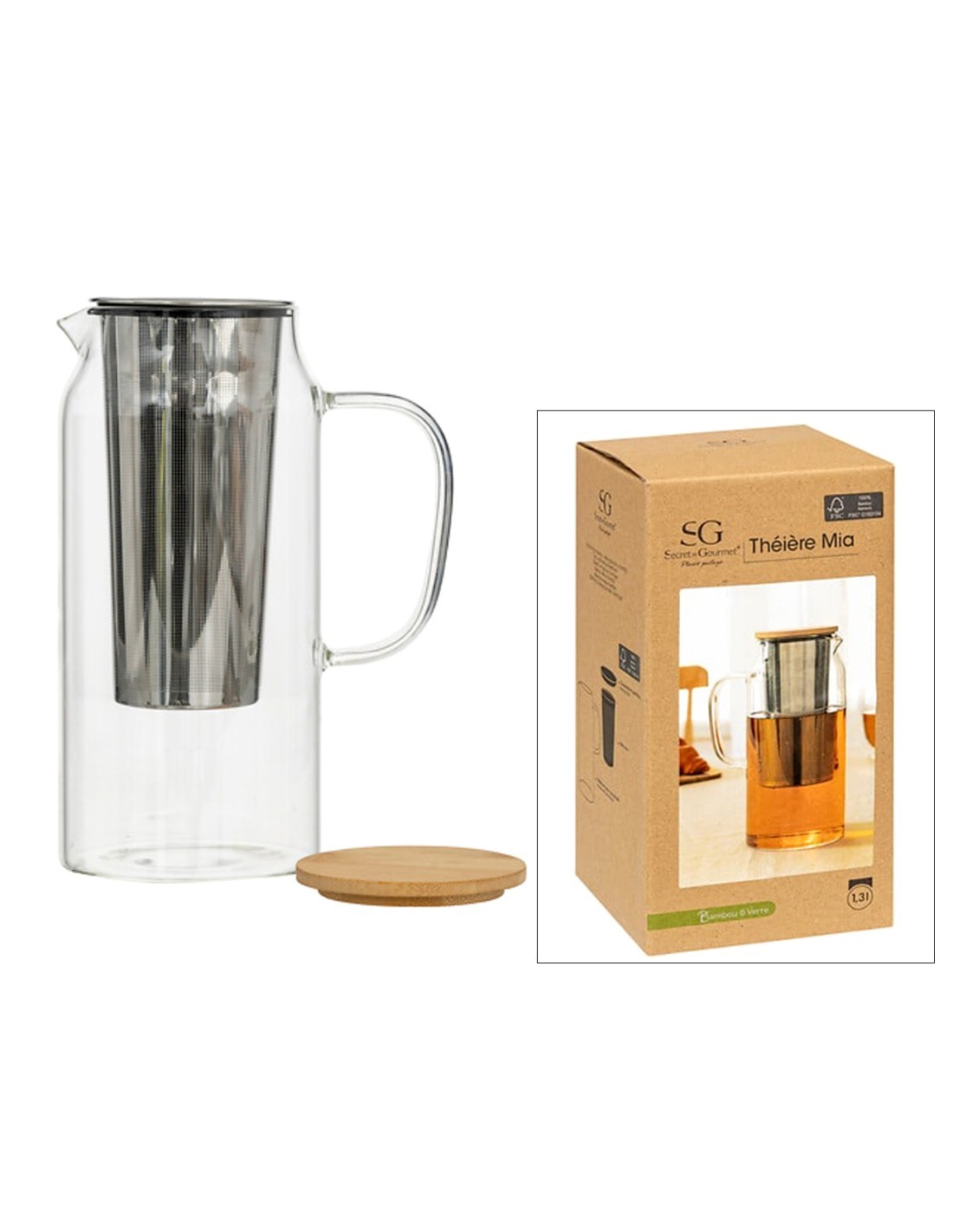 Teiera Mia in vetro borosilicato 1,3 L