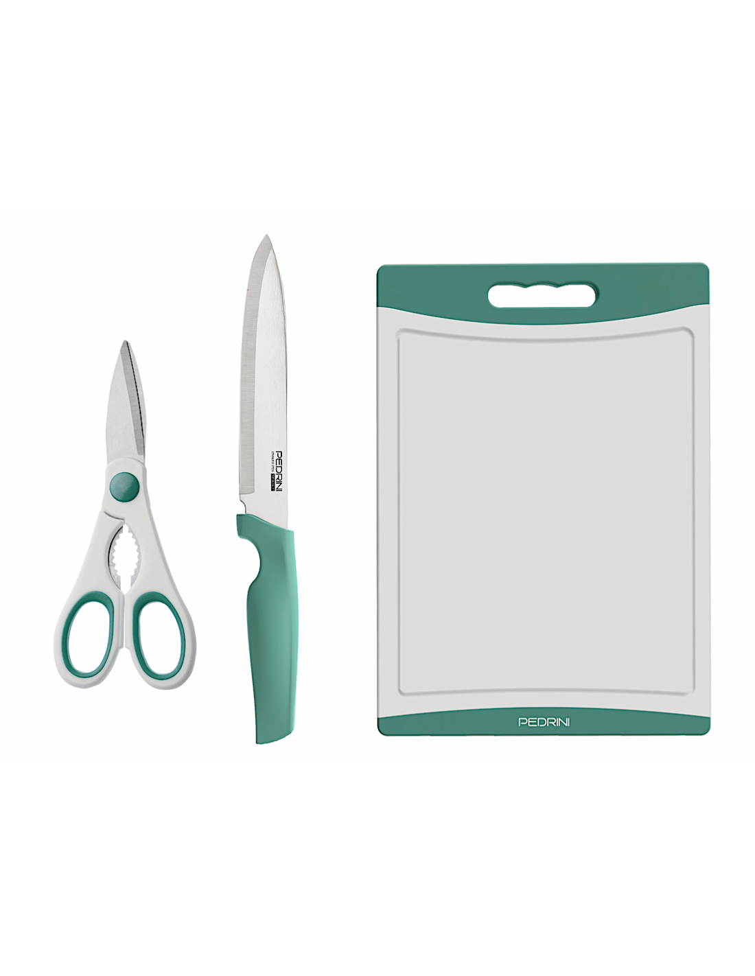 SET COLTELLO, TAGLIERE, FORBICI, PEDRINI