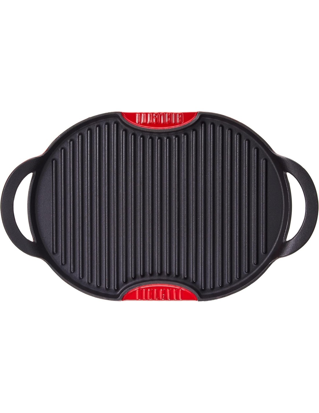 Aeternum Griglia in Ghisa Ovale 36x26 cm con Vassoio in Legno – Adatta a Induzione