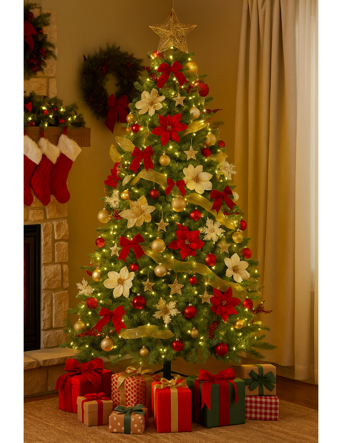 Albero Savana, 210 cm, diametro 119 cm, la magia di Natale