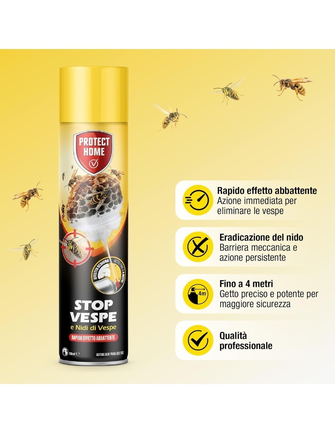 VESPA STOP INSETTICIDA SCHIUMA GETTO ML 750 86601887