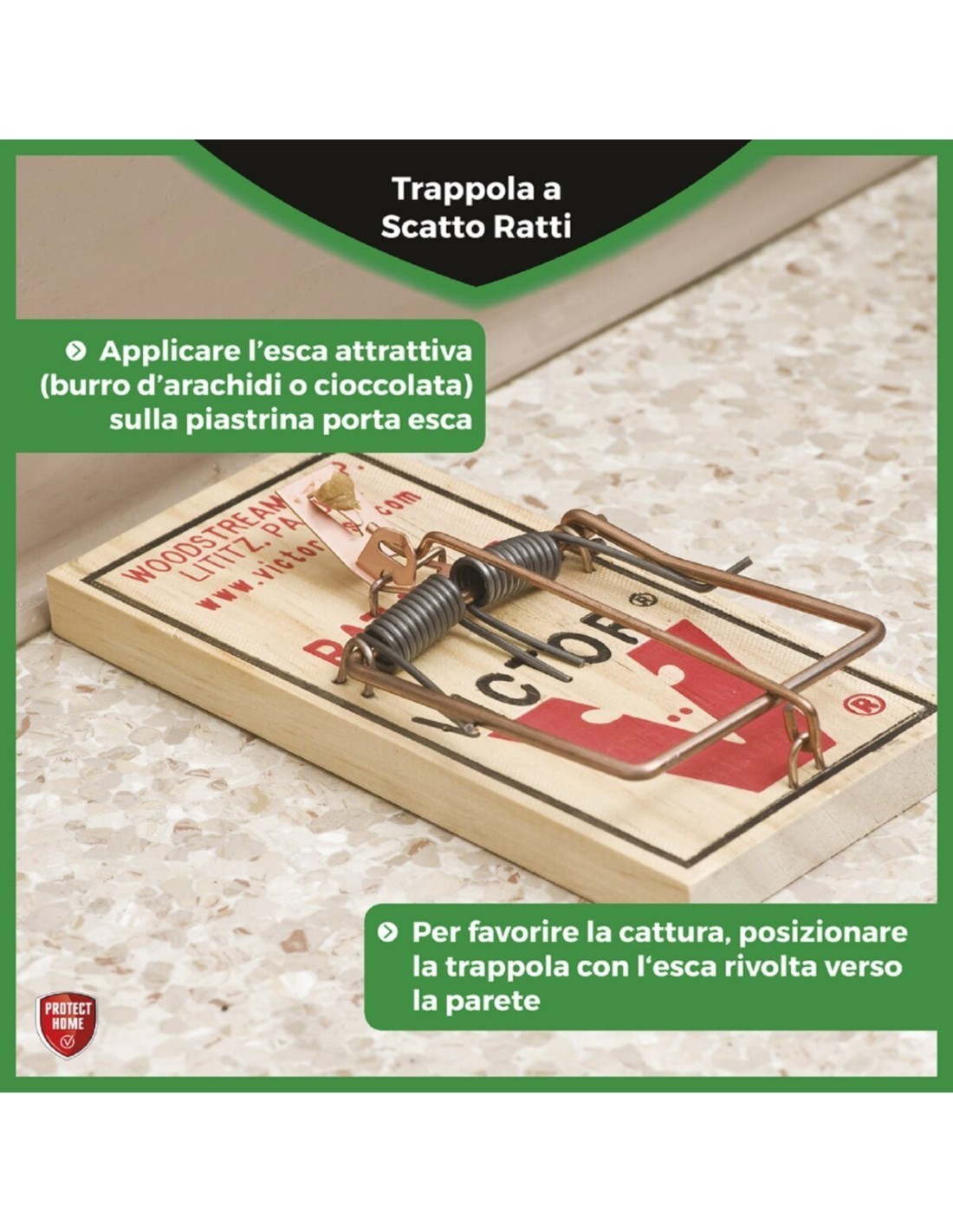 TRAPPOLA A SCATTO VICTOR PROTECT HOME PER RATTI