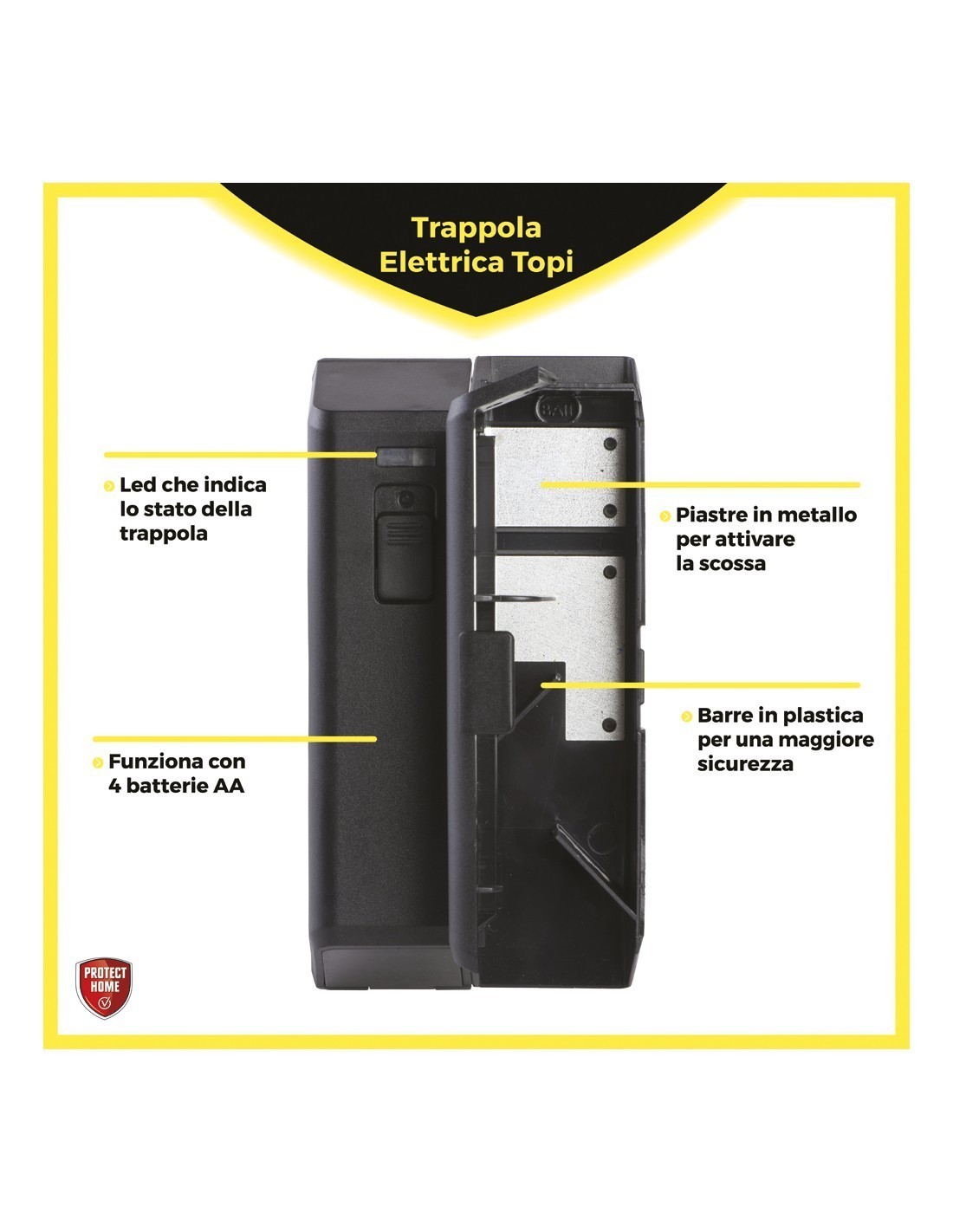TRAPPOLA ELETTRICA VICTOR PROTECT HOME PER TOPI