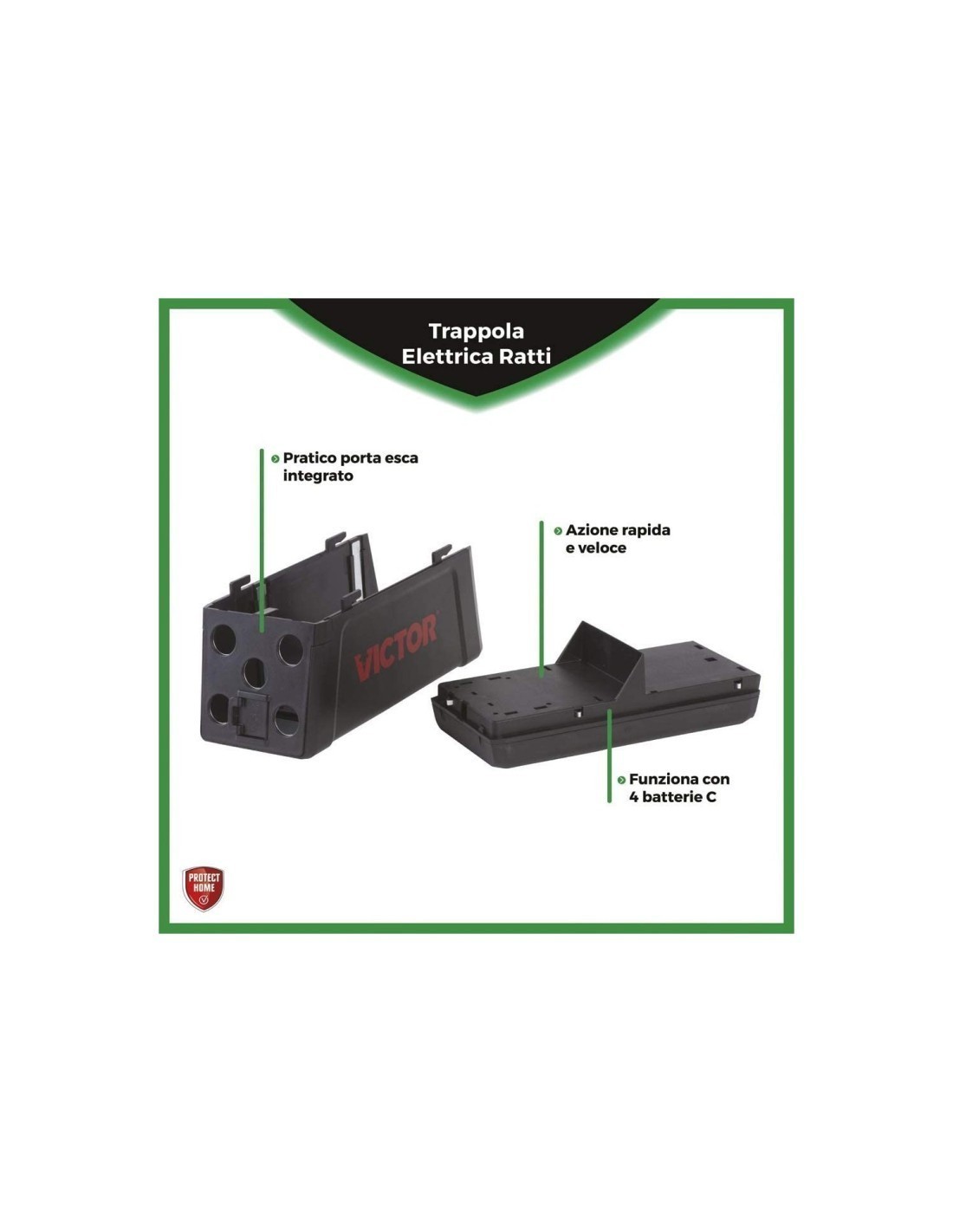 TRAPPOLA ELETTRICA VICTOR PROTECT HOME PER RATTI