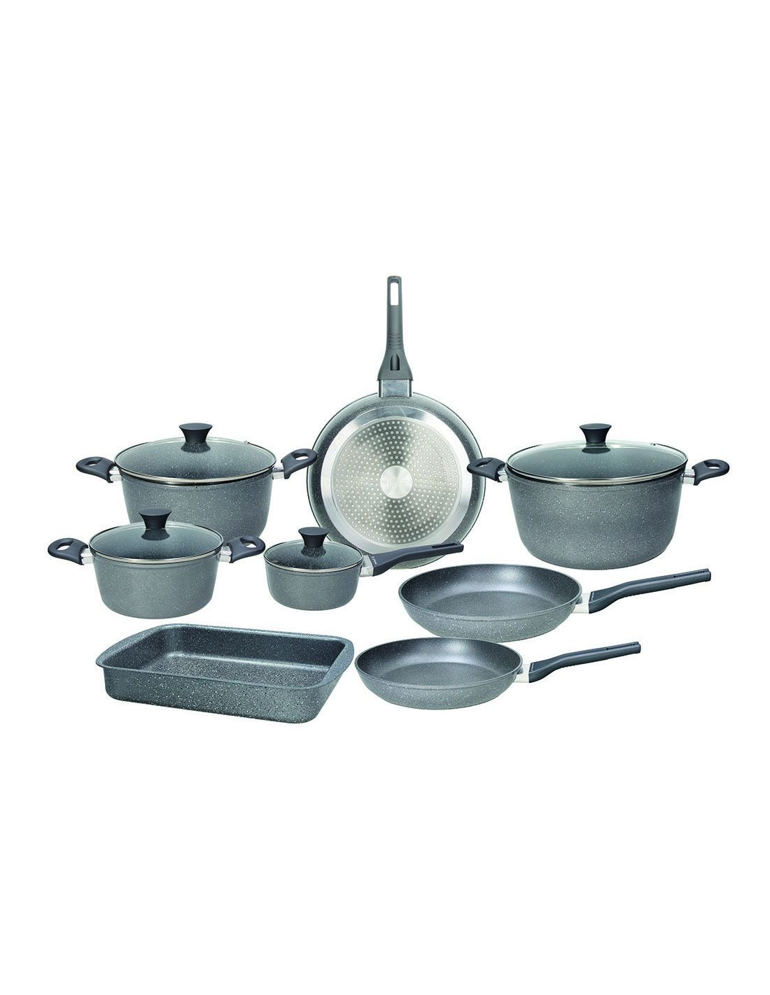 Batteria 12 pezzi Grancucina Phaetra Tognana Antiaderente