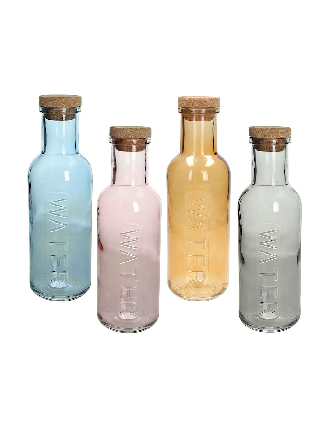Tognana Vidro – Bottiglia in Vetro con Tappo in Sughero 1 Litro colori assortiti