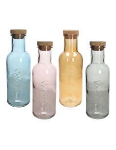 Tognana Vidro – Bottiglia in Vetro con Tappo in Sughero 1 Litro colori assortiti