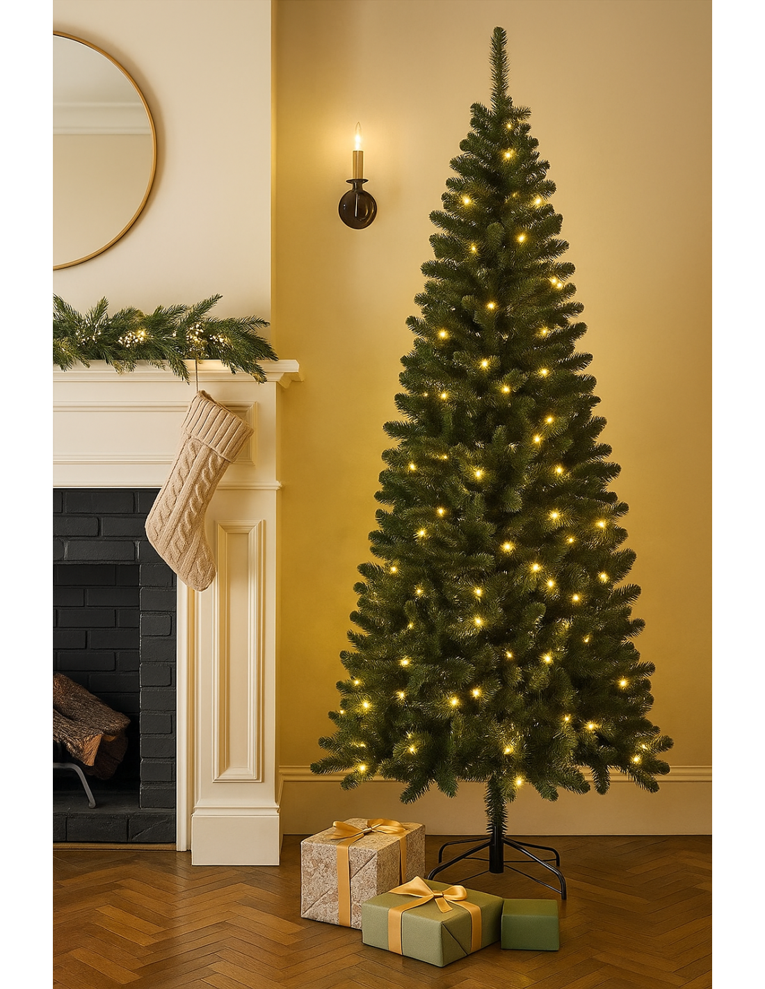 Albero Kenya New, 210 cm, 728 rami in PVC, la magia di Natale