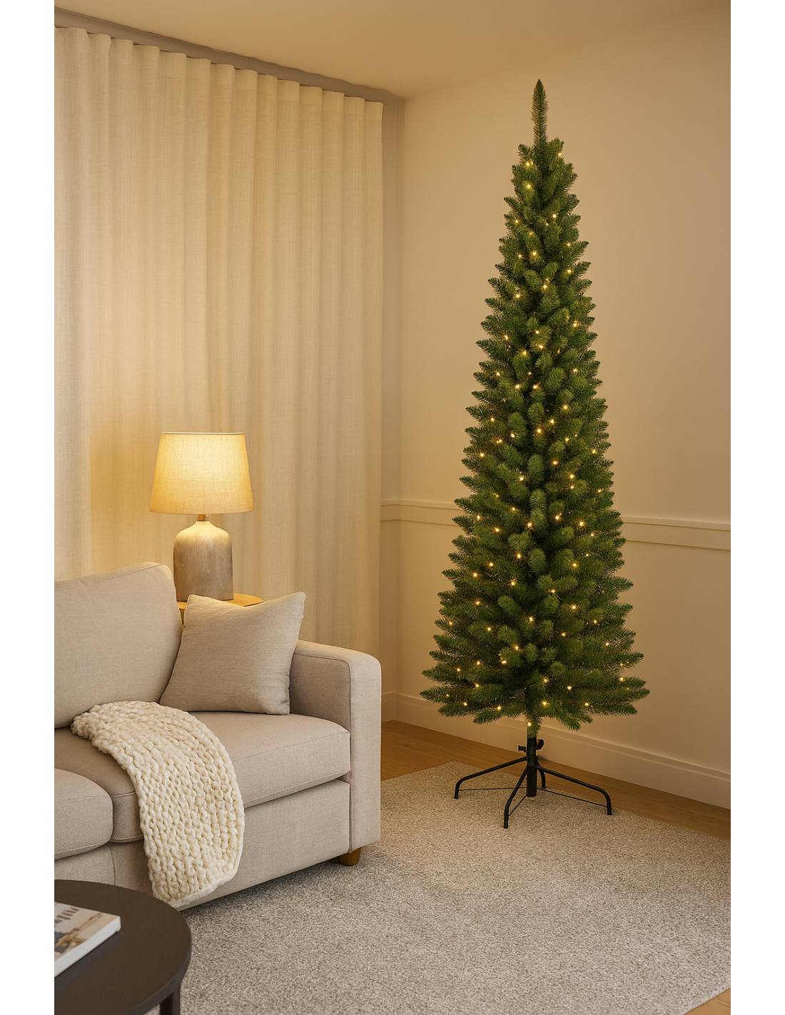 Albero Silvestre, 240 cm, 450 LED bianco caldo, giochi di luce, la magia di Natale